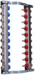 InoxFlow manifold with valves for actuators and flow meters - 10 circuits