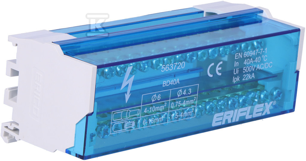 BD40A two-bay distribution block - 563720