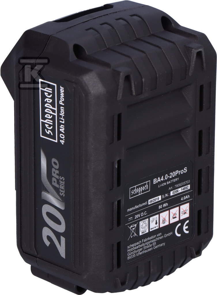 20V Li-ion акумулятор для Schepach - SCH7909205703
