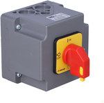 Cam switch 0-1 16A 3P in housing, small handle red 1 x padlock IP65