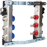 InoxFlow manifold with valves for actuators and flow meters (UFST MAX series) - 3 circuits