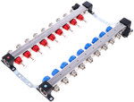 InoxFlow manifold with valves for actuators and flow meters (UFST MAX series) - 9 circuits