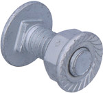 Mushroom head bolt + serrated flange nut set SGKFM8X20, for photovoltaic structures