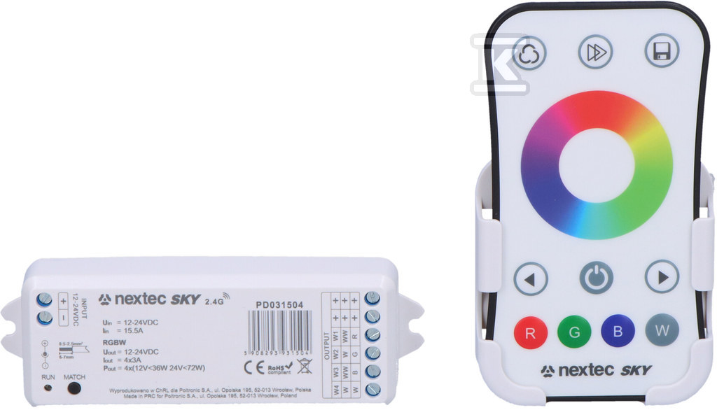 Комплект NEXTEC SKY RGBW 12-24V 4x3A - PD031504