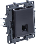 RJ45 cat.5e UTP socket - black color, NILOE STEP