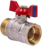 Nut-nipple ball valve with butterfly, 1 ", F-Comfort