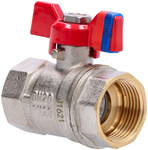 Nut-nut ball valve with butterfly, 3/4", F-Comfort