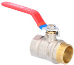 Nut-nipple ball valve with lever, 1 1/4", F-Comfort