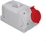 Surface mounted socket OPTIMA-COMBI 3P+N+E 16A + 230V with L-0-P switch