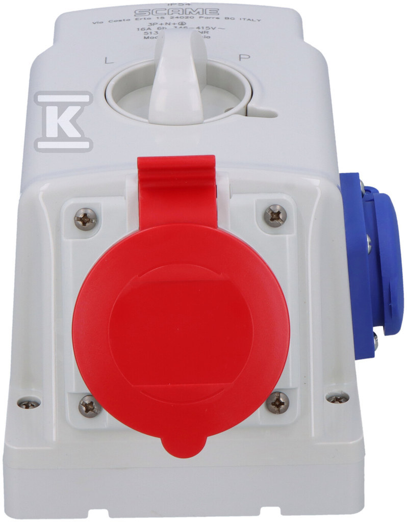 Розетка накладна OPTIMA-COMBI 3P+N+E - 513.1657-1FNR