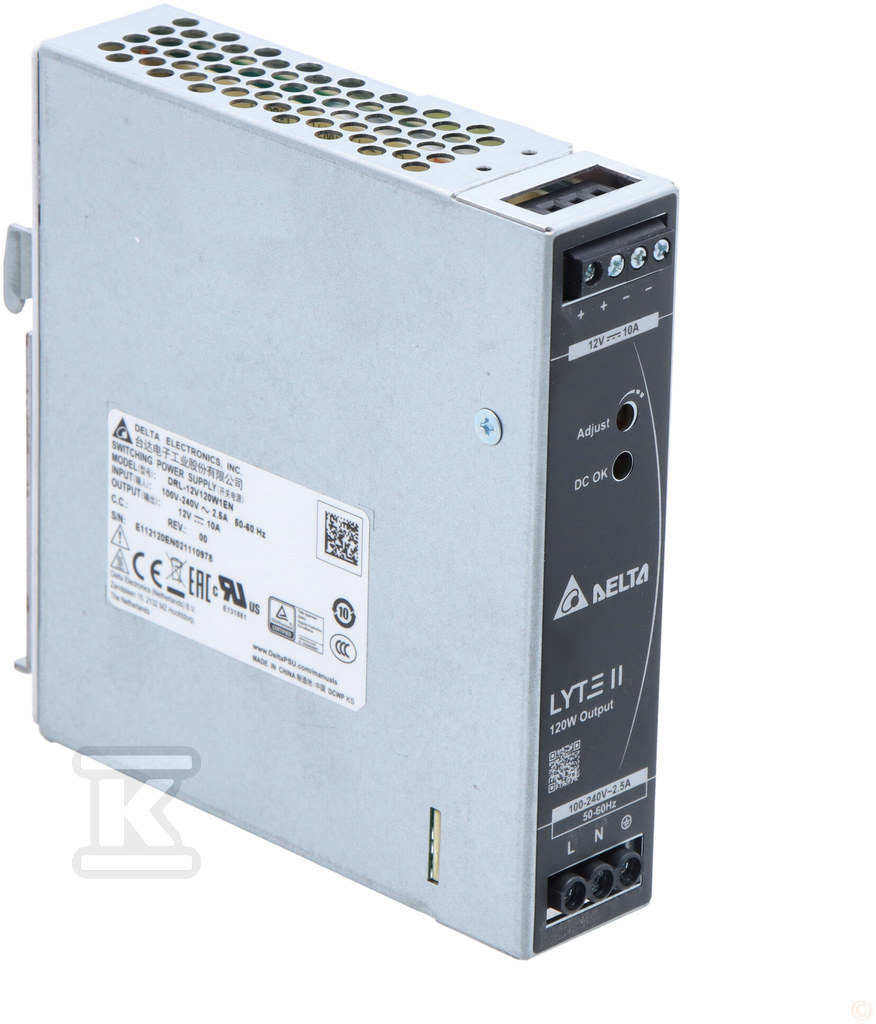 DELTA LYTE II, DIN rail power supply - DRL-12V120W1EN