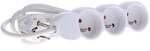 Extension cord 3 sockets, white, 3 m ONNLINE