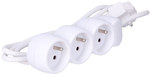 Extension cable 3 sockets, white, 1.5 m ONNLINE