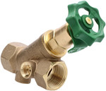 Slant valve DN20, type 1603, GW 3/4" non-rising stem, shut-off, anti-contamination controllable and drainage