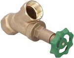 Angle valve DN40, type 1501, internal thread 6/4", shut-off valve with non-rising stem