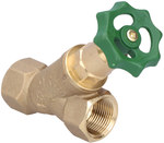 Slant valve DN20, type 1501, internal thread 3/4", shut-off valve with non-rising stem