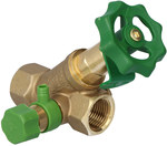 Slant valve DN15, type 1603, GW 1/2" non-rising spindle, shut-off, anti-contamination, supervision and drainage