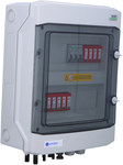 DC/AC hermetic EMITER switchgear with DC Dehn 1000V type 2 surge arrester, 2 x PV string, 2 x MPPT, AC type 2 arrester, B20A 3F