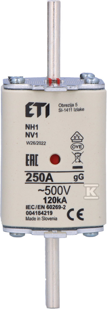 Промисловий запобіжник KOMBI NH1 gG - 004184219
