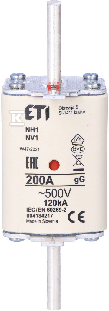 Промисловий запобіжник KOMBI NH1 gG - 004184217