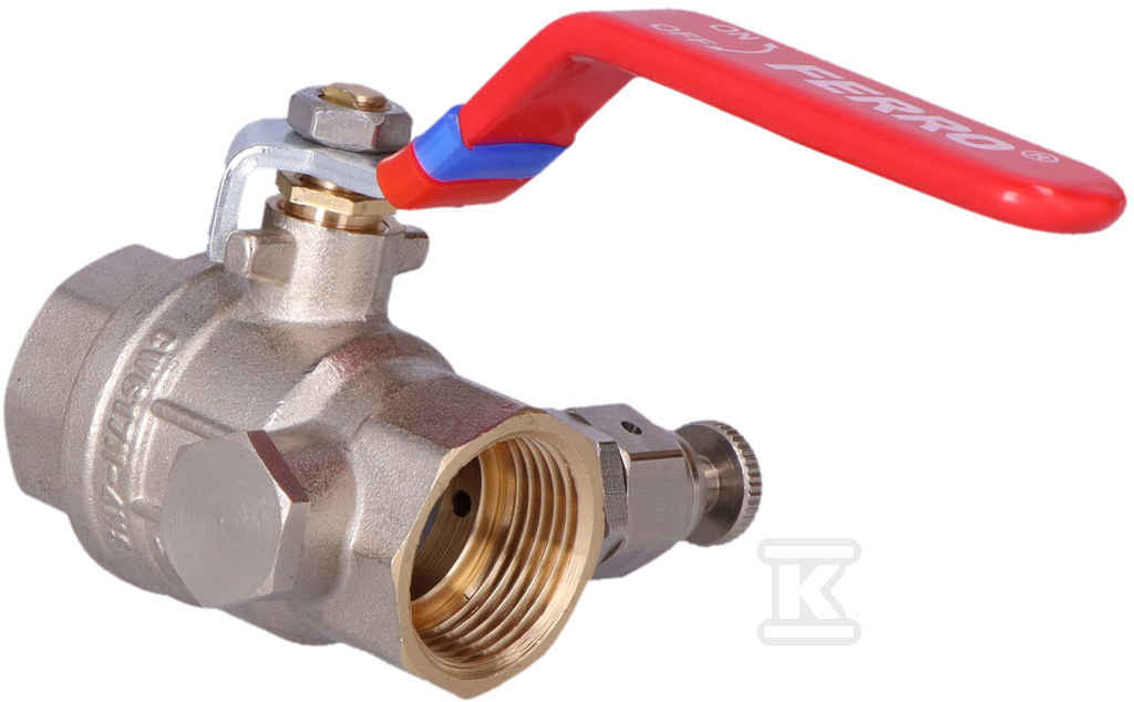 Lever ball valve with air vent and - KFPO2