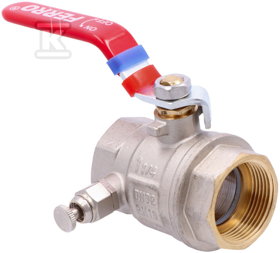 Lever ball valve with air vent and - KFPO4