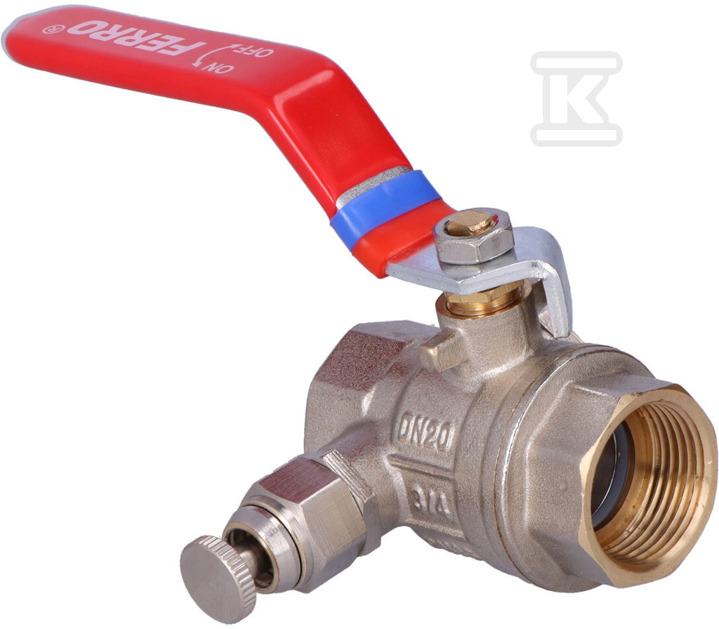 Lever ball valve with air vent and - KFPO1