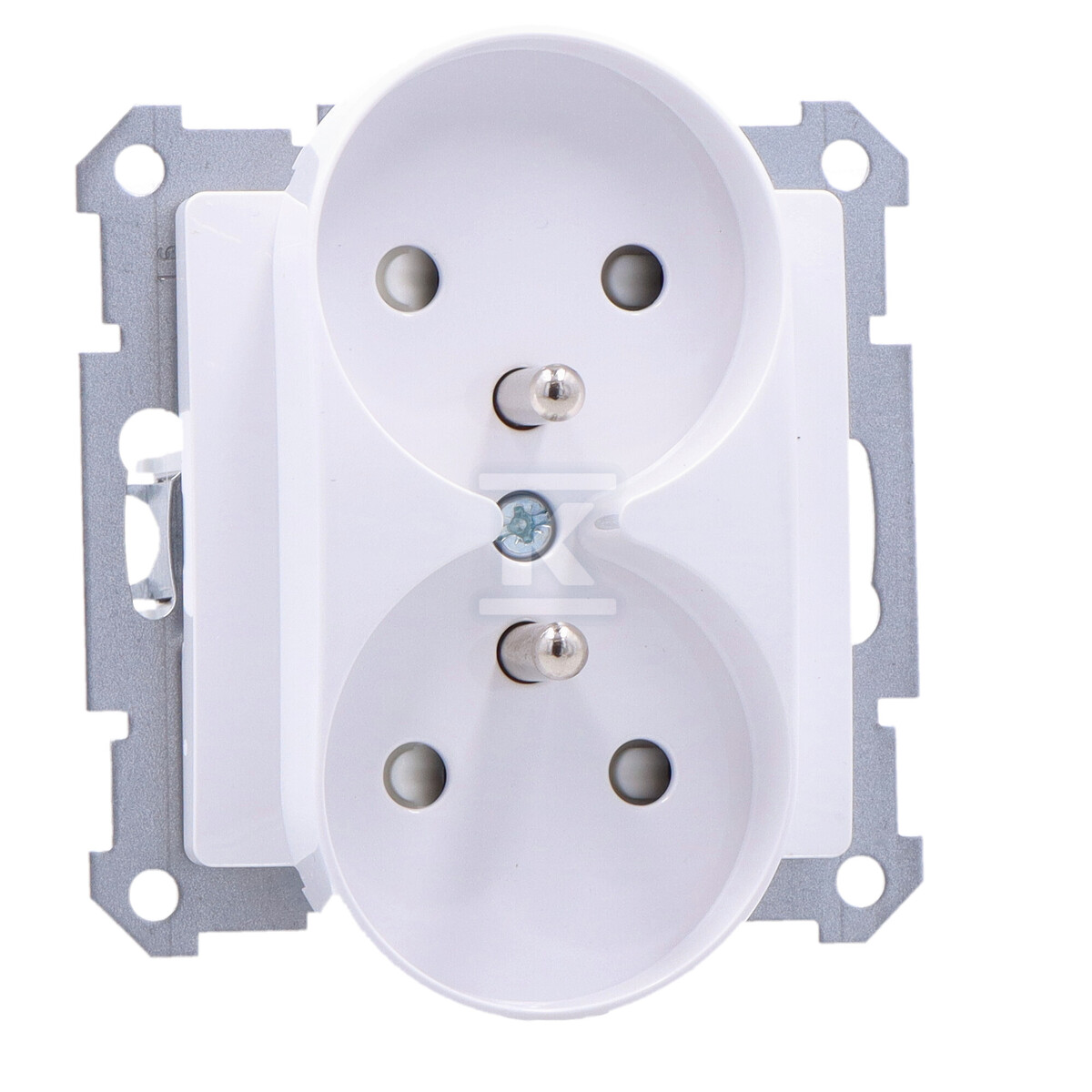 Розетка подвійна із заземленням 2x2P+PE - SDD111271