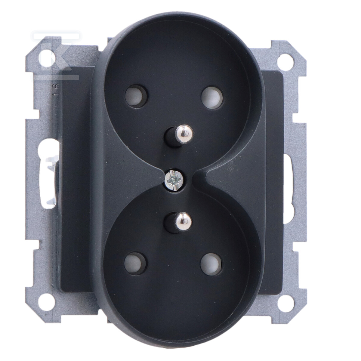 Розетка подвійна з заземленням, 2x2P+PE - SDD114271