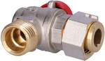 Angular ball valve SPIN with rotating nut DN15-PN25 1/2"