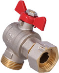 Angular ball valve SPIN with swivel nut DN20-PN25 3/4"