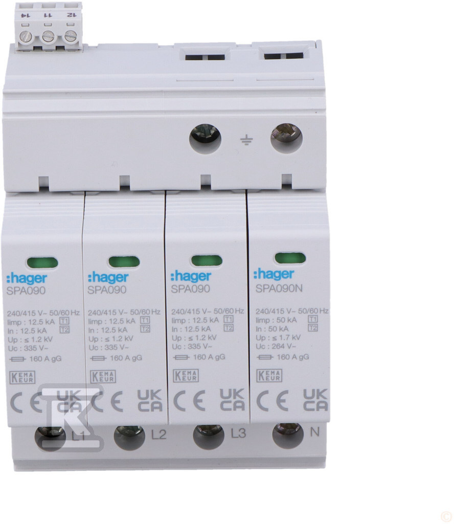 Обмежувач перенапруги T1+T2 MOV 4P - SPA931
