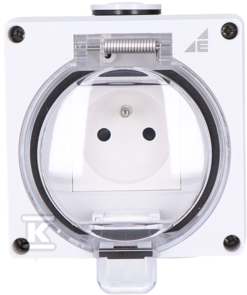 Розетка герметична 2P+Z, 16A, 250V, - 55.66