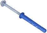 FF1 Frame plug, polyamide 10x80 mm with a collar, galvanized zinc screw