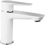 ADORE Washbasin mixer, standing, chrome / white