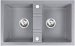 MEZZO II 2-bowl granite sink 48/78, gray