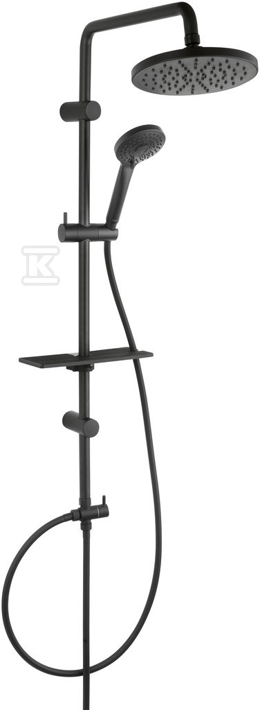 RONDO LUX BLACK rain shower set, black - NP23-BL