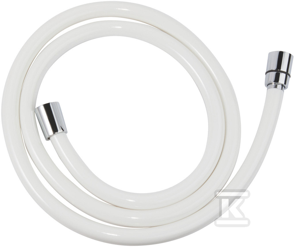 Shower hose 150 cm, PVC, white - W42