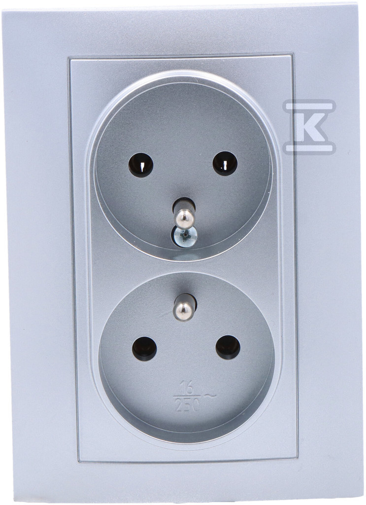 Розетка вбудованого монтажу 2X2P+Z - 3835-06