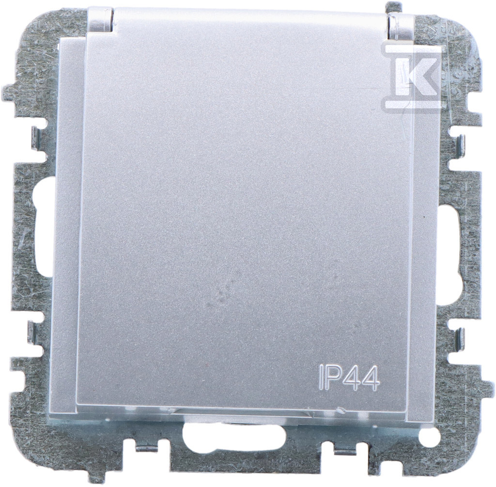 Розетка врізна 2P+Z IP44, без рамки, - 3836-16
