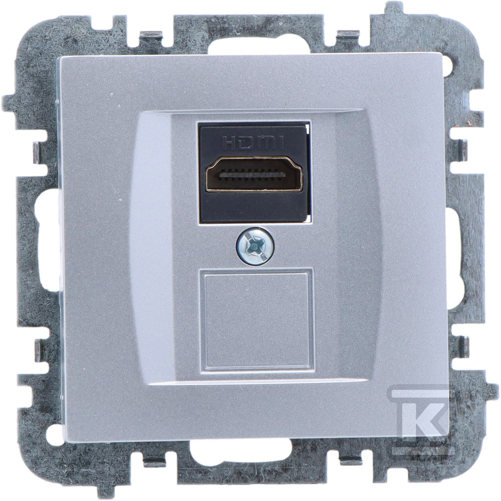 1xHDMI роз'єм без рамки, колір срібло, - 3891-16