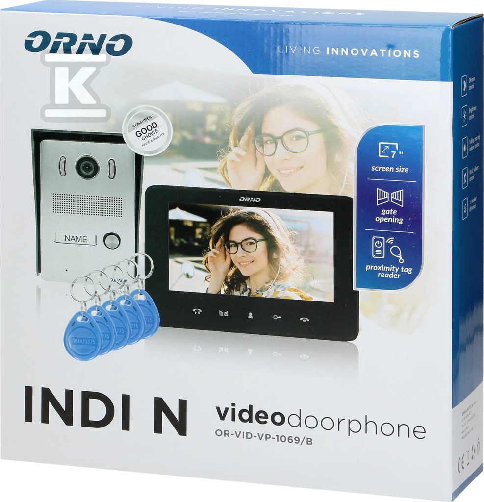 Handsfree video intercom set, color, - OR-VID-VP-1069/B