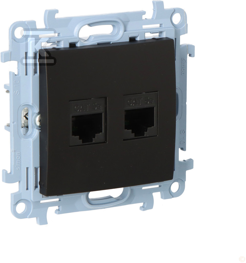 Double computer socket RJ45 category 5e - C52.01/49