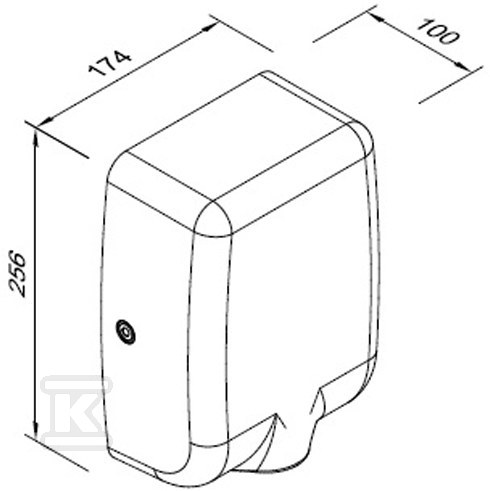 Hand dryer 1000 W LEVANTE - D1000SCB