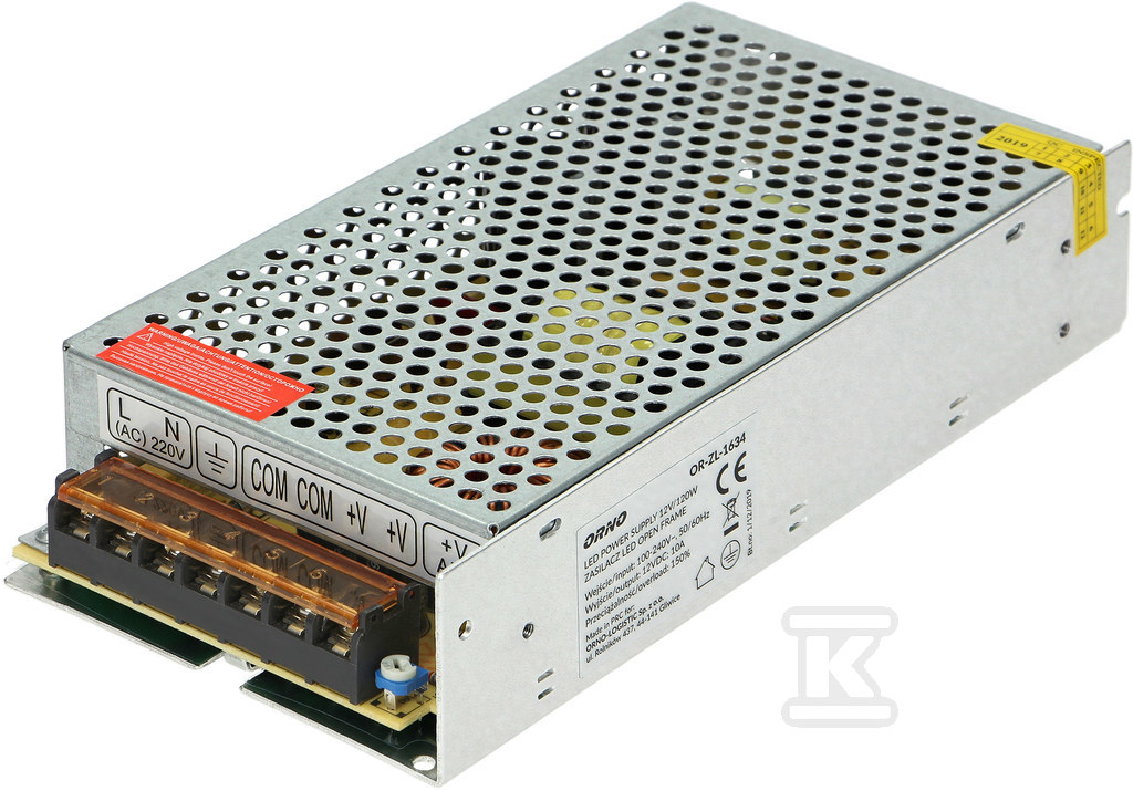 Zasilacz open frame 12VDC 200W, IP20 - OR-ZL-1636