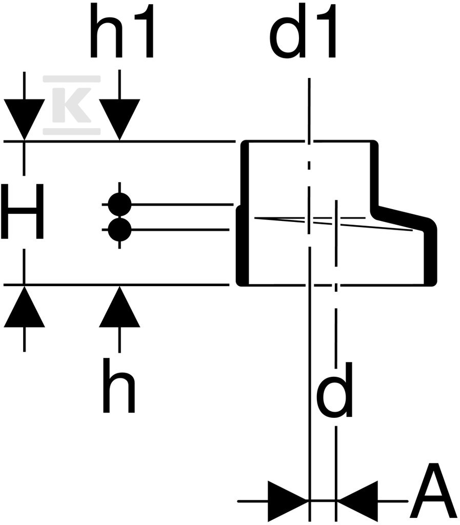 Asymmetrical reducer Geberit - 308.070.14.1