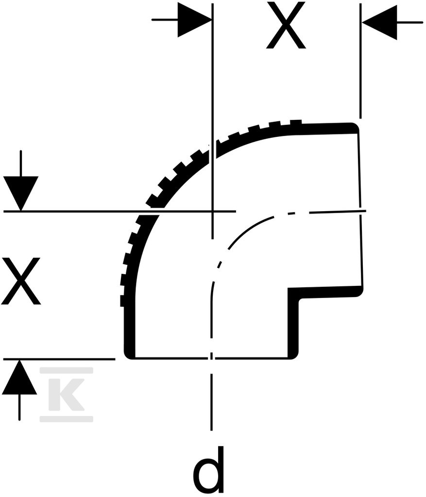 Geberit Silent-db20 bend 88.5st. d63 - 306.880.14.1