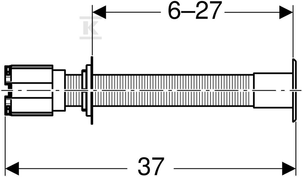 Pneumatické ruční splachovací tlačítko - 115.943.21.1