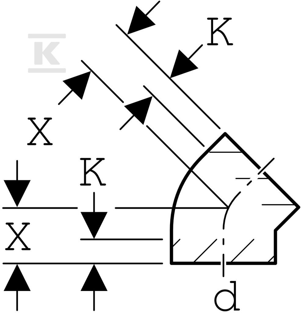 PEHD-Bogen 40/45, schwarz - 360.045.16.1