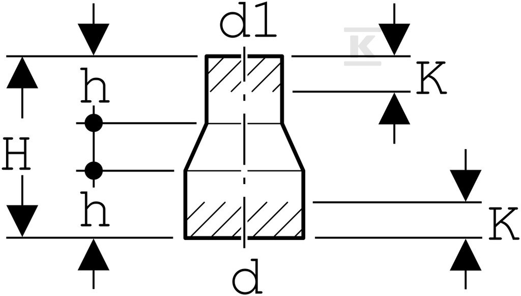 Redukcja (zwężka) PEHD 75x40 - 365.559.16.1